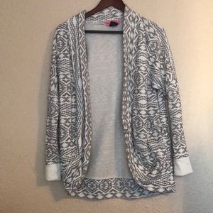 Gray Tribal Print Cardigan